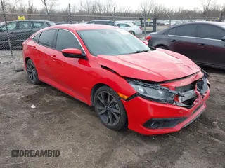 2019 Honda Civic Sport with VIN 2HGFC2F85KH524335, listed as a IAAI auction lot 41480991 with 52,622 mi miles and . Bid and sale history available at DreamBid. Image 1.