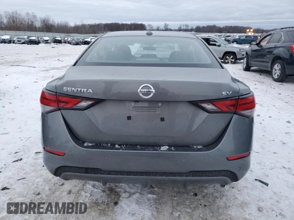 2021 Nissan Sentra SV with VIN 3N1AB8CVXMY284398, listed as a Copart auction lot 41612605 with 87,665 mi miles and Salvage Title. Bid and sale history available at carsss.com. Image 6.