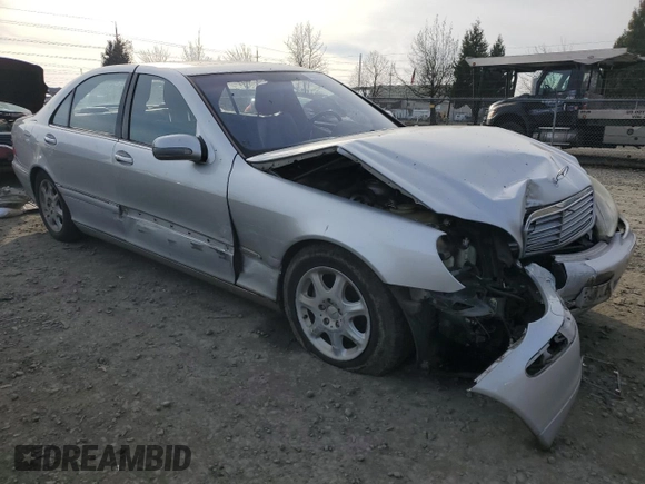 2001 Mercedes-Benz S-Class with VIN WDBNG75JX1A141485, listed as a Copart auction lot 42326195 with 198,468 mi miles and Salvage Title. Bid and sale history available at carsss.com. Image 4.