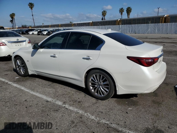 2018 Infiniti Q50 Luxe z VIN JN1EV7AP5JM352628, wystawiony jako Copart lot #51612595 z przebiegiem 93 801 mil mil oraz Szkoda całkowita • Salvage title. Historia ofert i sprzedaży dostępna na DreamBid. Obrazek 2.