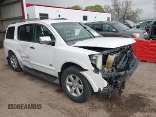 2008 Nissan Armada LE z VIN 5N1BA08C08N623102, wystawiony jako IAAI lot #42115286 z przebiegiem 178 086 mil mil oraz . Historia ofert i sprzedaży dostępna na DreamBid. Obrazek 1.