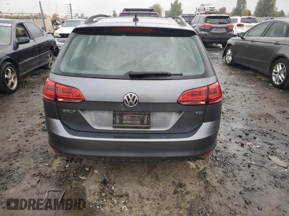 2015 Volkswagen Golf SportWagen TDI SE with VIN 3VWFA7AUXFM506875, listed as a Copart auction lot 73025903 with 120,770 mi miles. Bid and sale history available at carsss.com. Image 6.