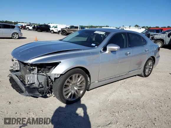 2015 Lexus LS 460 with VIN JTHBL5EFXF5133806, listed as a Copart auction lot 81493074 with 158,601 mi miles and Salvage title. Bid and sale history available at DreamBid. Image 1.