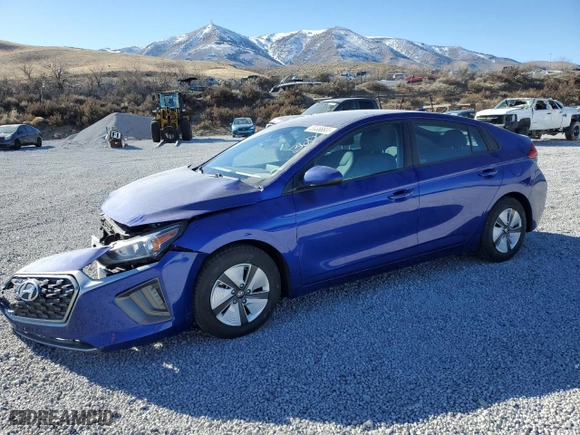 2022 Hyundai Ioniq Hybrid Blue with VIN KMHC65LC9NU268734, listed as a Copart auction lot 89368835 with 67,892 mi miles and Salvage Title. Bid and sale history available at carsss.com. Image 1.
