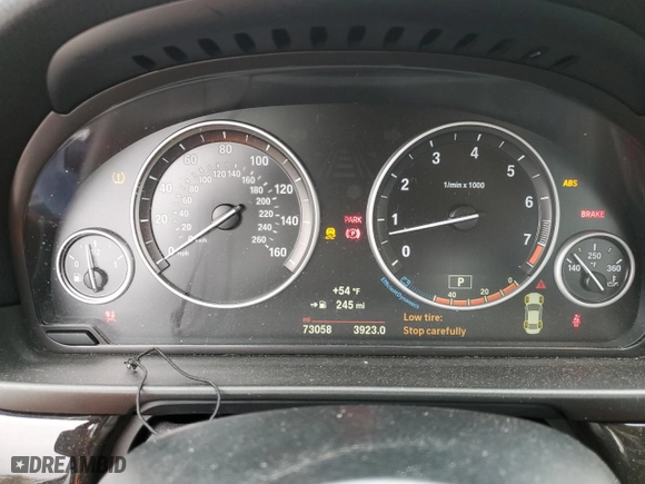 2016 BMW 5 Series 535i xDrive with VIN WBA5B3C58GG255065, listed as a Copart auction lot 45325435 with 73,058 mi miles and Salvage Title. Bid and sale history available at carsss.com. Image 9.