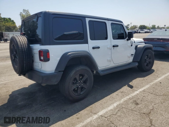2022 Jeep Wrangler Unlimited Willys with VIN 1C4HJXDN6NW278386, listed as a Copart auction lot 56172195 with 45,259 mi miles and Salvage title. Bid and sale history available at DreamBid. Image 3.