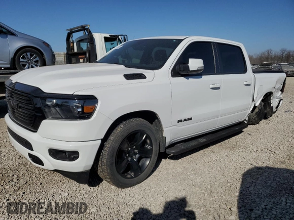 2020 Ram 1500 Big Horn with VIN 1C6SRFFT0LN412419, listed as a Copart auction lot 48117365 with 61,471 mi miles and Salvage Title. Bid and sale history available at carsss.com. Image 1.