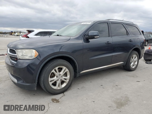 2012 Dodge Durango Crew with VIN 1C4RDHDG2CC336205, listed as a Copart auction lot 49798075 with 160,804 mi miles and Salvage Title. Bid and sale history available at DreamBid. Image 1.