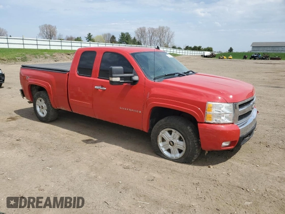 2007 Chevrolet Silverado 1500 1LT with VIN 1GCEK19087Z582802, listed as a Copart auction lot 54242475 with 219,129 mi miles and Clean Title. Bid and sale history available at DreamBid. Image 4.