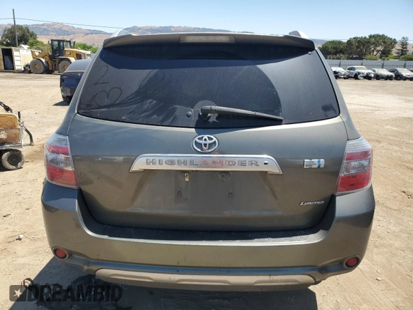 2010 Toyota Highlander Limited with VIN JTEJW3EHXA2041336, listed as a Copart auction lot 58574865 with Not provided miles and Salvage title. Bid and sale history available at DreamBid. Image 6.