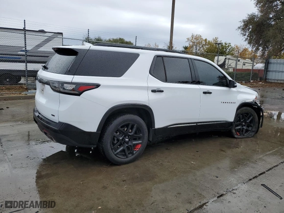 2021 Chevrolet Traverse Premier with VIN 1GNEVKKW1MJ223093, listed as a Copart auction lot 82412054 with 50,026 mi miles and Salvage Title. Bid and sale history available at carsss.com. Image 3.