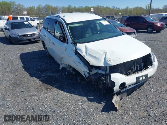 2019 Nissan Pathfinder S with VIN 5N1DR2MM4KC638264, listed as a IAAI auction lot 42048739 with 106,373 mi miles and . Bid and sale history available at DreamBid. Image 1.