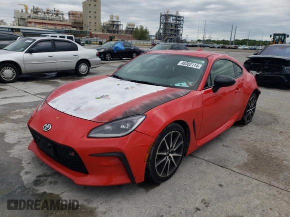 2022 Toyota GR86 with VIN JF1ZNBC11N8755035, listed as a Copart auction lot 48302114 with 25,011 mi miles. Bid and sale history available at carsss.com. Image 1.