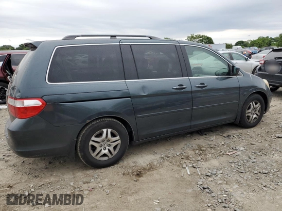 2006 Honda Odyssey EX-L z VIN 5FNRL38706B019434, wystawiony jako Copart lot #57397755 z przebiegiem 175 406 mil mil oraz Szkoda całkowita • Salvage title. Historia ofert i sprzedaży dostępna na DreamBid. Obrazek 3.
