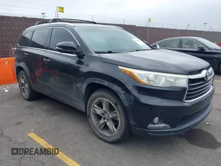 2014 Toyota Highlander Limited with VIN 5TDYKRFHXES015138, listed as a IAAI auction lot 42421746 with 130,223 mi miles and . Bid and sale history available at DreamBid. Image 1.