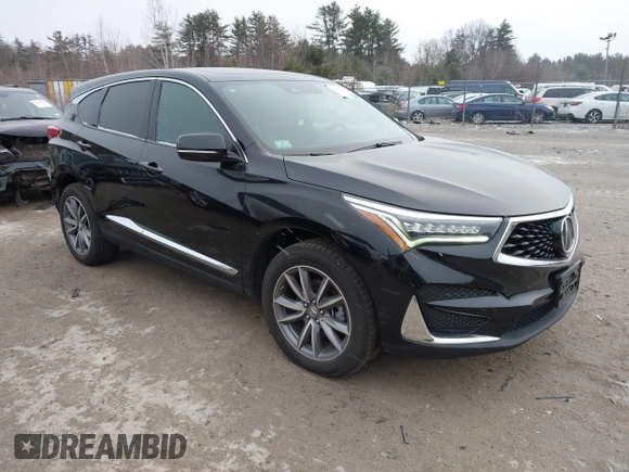 2020 Acura RDX Technology with VIN 5J8TC2H57LL032867, listed as a IAAI auction lot 41153421 with 49,707 mi miles and . Bid and sale history available at DreamBid. Image 1.
