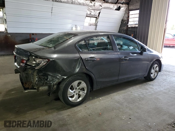 2013 Honda Civic LX z VIN 2HGFB2F50DH559957, wystawiony jako Copart lot #59290165 z przebiegiem 148 553 mil mil oraz Szkoda całkowita • Salvage title. Historia ofert i sprzedaży dostępna na DreamBid. Obrazek 3.