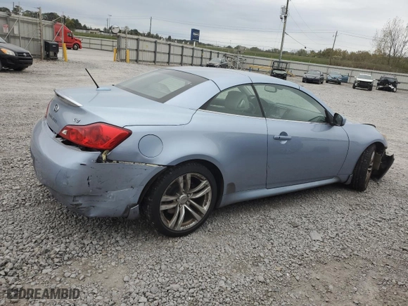 2009 Infiniti G37 Convertible with VIN JNKCV66EX9M723377, listed as a Copart auction lot 77115604 with 252,389 mi miles and Salvage Title. Bid and sale history available at carsss.com. Image 3.