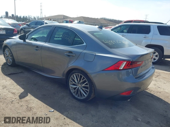2014 Lexus IS 250 with VIN JTHCF1D21E5004144, listed as a IAAI auction lot 41847225 with 110,137 mi miles. Bid and sale history available at carsss.com. Image 3.