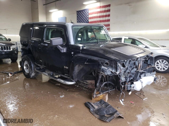 2008 Hummer H3 SUV with VIN 5GTEN13E688146719, listed as a Copart auction lot 50025055 with 258,958 mi miles and Salvage Title. Bid and sale history available at carsss.com. Image 4.