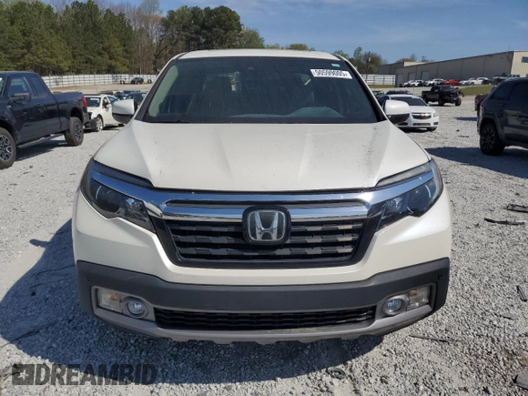 2019 Honda Ridgeline RTL-E with VIN 5FPYK3F72KB021673, listed as a Copart auction lot 50599005 with 65,469 mi miles and Salvage title. Bid and sale history available at DreamBid. Image 5.