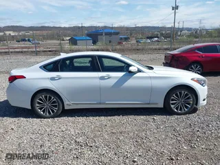 2017 Genesis G80 3.8L with VIN KMHGN4JE3HU166577, listed as a IAAI auction lot 41976937 with 117,635 mi miles. Bid and sale history available at carsss.com. Image 13.