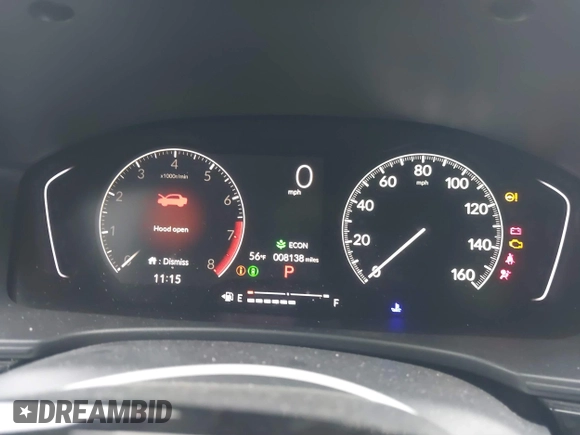 2025 Honda Civic Sport with VIN 2HGFE2F50SH516112, listed as a IAAI auction lot 41578183 with 8,138 mi miles and . Bid and sale history available at DreamBid. Image 7.