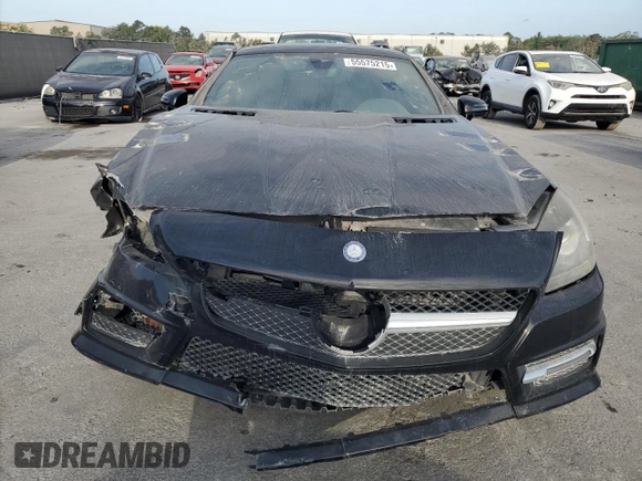 2013 Mercedes-Benz SLK 250 with VIN WDDPK4HA9DF061496, listed as a Copart auction lot 55575215 with 94,123 mi miles and Salvage Title. Bid and sale history available at DreamBid. Image 5.