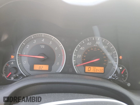 2010 Toyota Corolla with VIN 2T1BU4EE3AC269092, listed as a Copart auction lot 52399865 with 159,430 mi miles and Salvage Title. Bid and sale history available at carsss.com. Image 9.