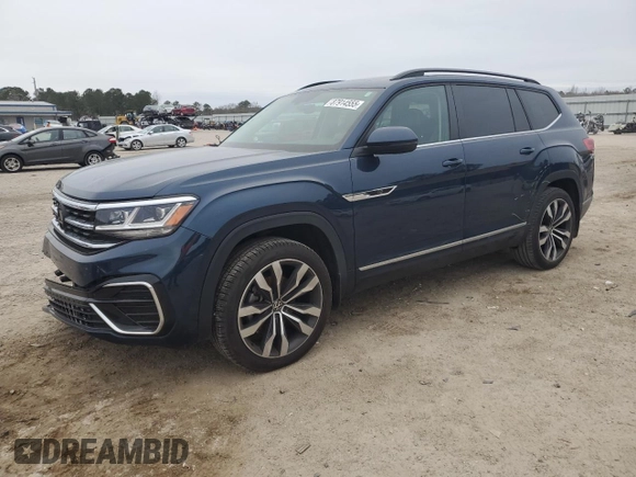 2021 Volkswagen Atlas SE with VIN 1V2PR2CA3MC537162, listed as a Copart auction lot 87914555 with 50,699 mi miles and Clean title. Bid and sale history available at DreamBid. Image 1.