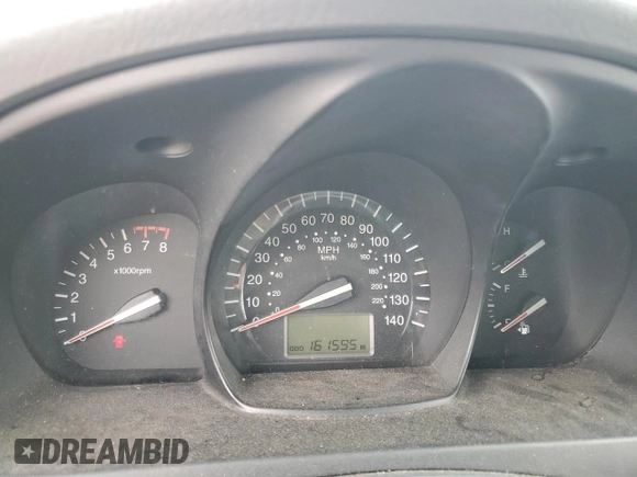 2008 Kia Spectra EX with VIN KNAFE121285529131, listed as a Copart auction lot 61096535 with 161,595 mi miles and Salvage title. Bid and sale history available at DreamBid. Image 9.
