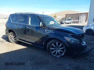 2014 Infiniti QX80 with VIN JN8AZ2NC8E9351691, listed as a IAAI auction lot 41641615 with 1 mi miles. Bid and sale history available at carsss.com. Image 1.