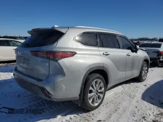 2023 Toyota Highlander Hybrid Limited with VIN 5TDXBRCH2PS133610, listed as a Copart auction lot 45696215 with 56,166 mi miles and Salvage title. Bid and sale history available at DreamBid. Image 3.