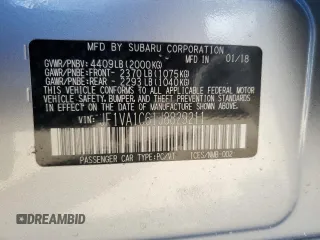 2018 Subaru WRX Premium with VIN JF1VA1C61J8829211, listed as a Copart auction lot 73925764 with 46,078 mi miles and Salvage Title. Bid and sale history available at carsss.com. Image 13.