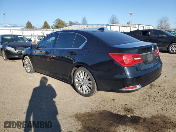 2014 Acura RLX Advance with VIN JH4KC1F95EC003685, listed as a Copart auction lot 46854265 with 145,250 mi miles and Salvage Title. Bid and sale history available at DreamBid. Image 2.