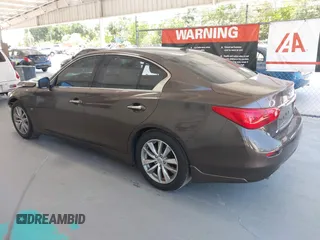 2015 Infiniti Q50 Premium with VIN JN1BV7AP4FM330386, listed as a IAAI auction lot 42028771 with 75,533 mi miles. Bid and sale history available at carsss.com. Image 3.