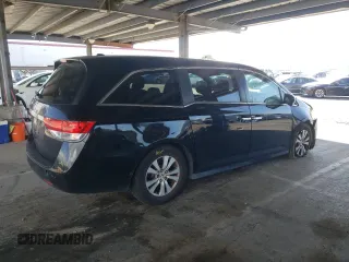 2017 Honda Odyssey EX-L with VIN 5FNRL5H62HB012121, listed as a Copart auction lot 47698345 with 98,940 mi miles and Salvage Title. Bid and sale history available at DreamBid. Image 3.