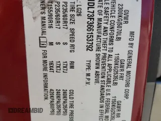 2006 Chevrolet Equinox LT z VIN 2CNDL73F366153792, wystawiony jako Copart lot #52171225 z przebiegiem 222 874 mil mil oraz Szkoda całkowita • Salvage title. Historia ofert i sprzedaży dostępna na DreamBid. Obrazek 13.