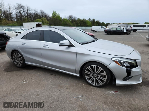 2018 Mercedes-Benz CLA 250 with VIN WDDSJ4GB7JN653164, listed as a Copart auction lot 58487175 with 60,922 mi miles and Salvage title. Bid and sale history available at DreamBid. Image 4.