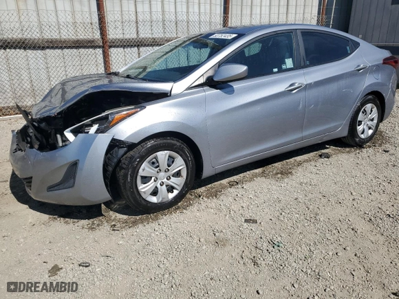 2016 Hyundai Elantra SE with VIN 5NPDH4AE9GH783733, listed as a Copart auction lot 53752435 with 93,010 mi miles and Salvage Title. Bid and sale history available at carsss.com. Image 1.