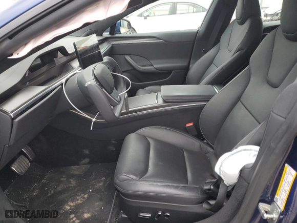 2021 Tesla Model S Plaid with VIN 5YJSA1E67MF439244, listed as a Copart auction lot 38926824 with 0 mi miles and Salvage Title. Bid and sale history available at carsss.com. Image 7.
