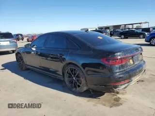 2022 Audi A8 with VIN WAULDAF86NN009197, listed as a Copart auction lot 79396444 with 29,637 mi miles and Salvage Title. Bid and sale history available at carsss.com. Image 2.