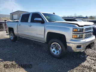 2015 Chevrolet Silverado 1500 LTZ with VIN 3GCUKSEC0FG115566, listed as a Copart auction lot 45462625 with 217,585 mi miles and Salvage Title. Bid and sale history available at carsss.com. Image 4.