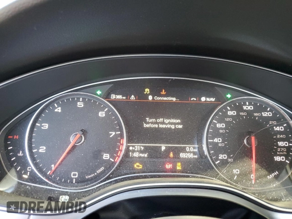 2013 Audi A7 Prestige with VIN WAU2GAFCXDN116694, listed as a Copart auction lot 45743925 with 69,256 mi miles and Salvage title. Bid and sale history available at DreamBid. Image 9.
