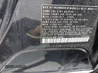 2021 Volkswagen Tiguan S z VIN 3VV1B7AX7MM116609, wystawiony jako IAAI lot #42206016 z przebiegiem 47 049 mil mil oraz . Historia ofert i sprzedaży dostępna na DreamBid. Obrazek 9.