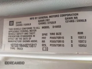 2004 GMC Canyon SLE Z71 with VIN 1GTDS196448215817, listed as a IAAI auction lot 42149485 with 132,760 mi miles. Bid and sale history available at carsss.com. Image 9.