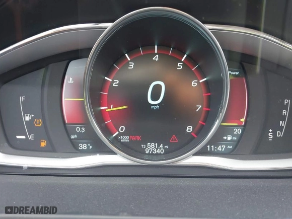 2015 Volvo V60 T5 Drive-E Premier with VIN YV140MEB4F1207460, listed as a IAAI auction lot 41283371 with 97,340 mi miles. Bid and sale history available at carsss.com. Image 7.