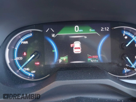 2023 Toyota RAV4 Hybrid LE with VIN JTMMWRFV6PD186024, listed as a IAAI auction lot 41417213 with 9,217 mi miles. Bid and sale history available at carsss.com. Image 7.
