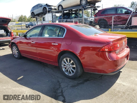 2011 Buick Lucerne CXL Premium with VIN 1G4HJ5EM0BU109350, listed as a Copart auction lot 48419635 with 104,565 mi miles and Salvage Title. Bid and sale history available at carsss.com. Image 2.