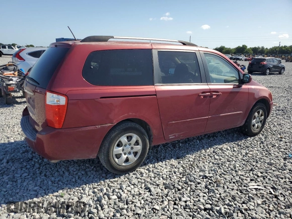 2010 Kia Sedona LX with VIN KNDMG4C31A6337771, listed as a Copart auction lot 54542215 with 128,825 mi miles and Clean Title. Bid and sale history available at carsss.com. Image 3.